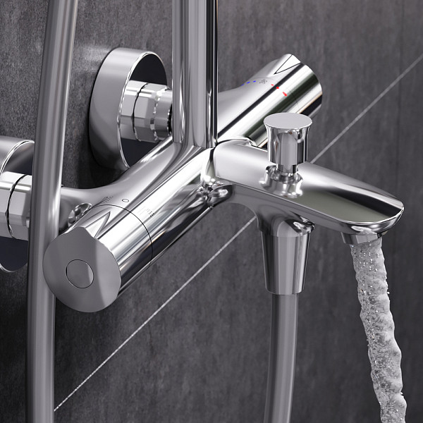 F0770A510 Spirit V2.0 душ.система, набор: смеситель д/ванны/душа с термостатом, верхн. душ d 250 мм,