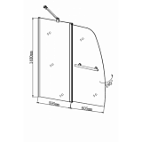 Шторка для ванны Grossman GR-100/2 140x120