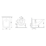 C50A3411WH Inspire V2.0 биде подвесное