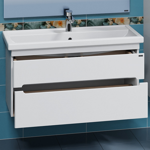 Тумба для умыв. "Лондон-100" 2 ящ, подвес. (ум. Фостер 100) Санта