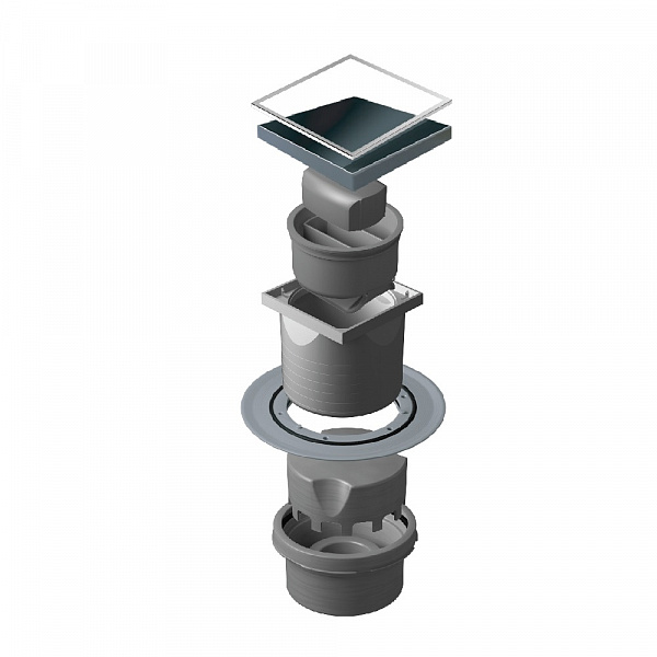 Confluo Standard 10х10 Vertical Dry Black Glass Pestan