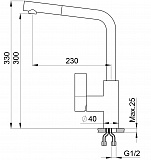 Смеситель для кухни Granula GR-2501 черный, 2501bl