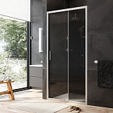 W90G-100-1-195MG Gem Solo Дверь душевая 100х195, стекло тонированное, профиль матовый хром