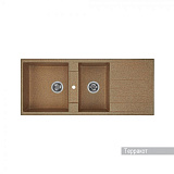 Мойка для кухни Aquaton Торина прямоугольная с крылом и дополнительной чашей терракот 1A712032TR270