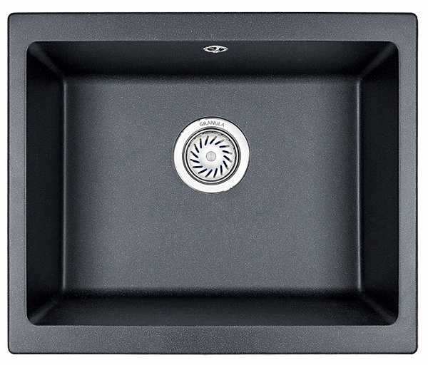 Мойка кухонная Granula квадратная кварц 5551, ШВАРЦ