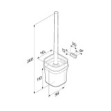 A8F33322 Func Стойка с туалетной щеткой, черный