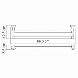 Держатель полотенец двойной Wasserkraft Isen K-4040
