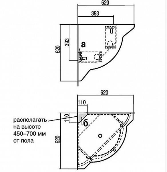 Тумба под раковину Акватон Альтаир 60 см 1A042601AR010
