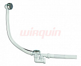 Слив-перелив Wirquin Универсал 1½ х 40 мм полуавт., L700 мм и с гофропатрубком L320 мм 40х40 мм, хром