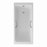 Ванна чугунная Delice Parallel 1700х800 с ручками и антискользящим покрытием