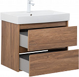 Тумба под раковину Aquanet Nova Lite 75 дуб шоколадный (2 ящика) 00287880