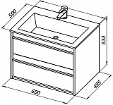 Тумба под раковину Aquanet Lino 70 Дуб Веллингтон 00253911
