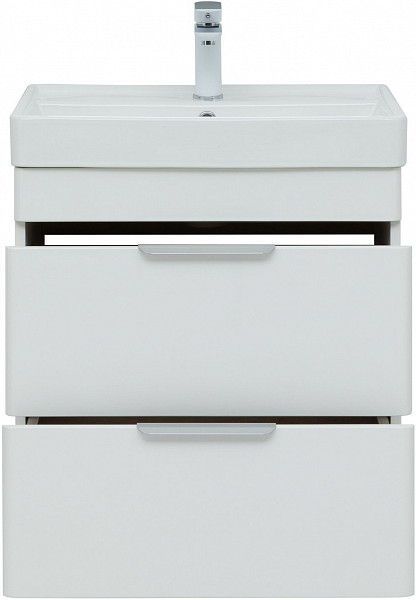 Тумба под раковину Aquanet Ирис new 60 белый глянец (2 ящика) 00310152