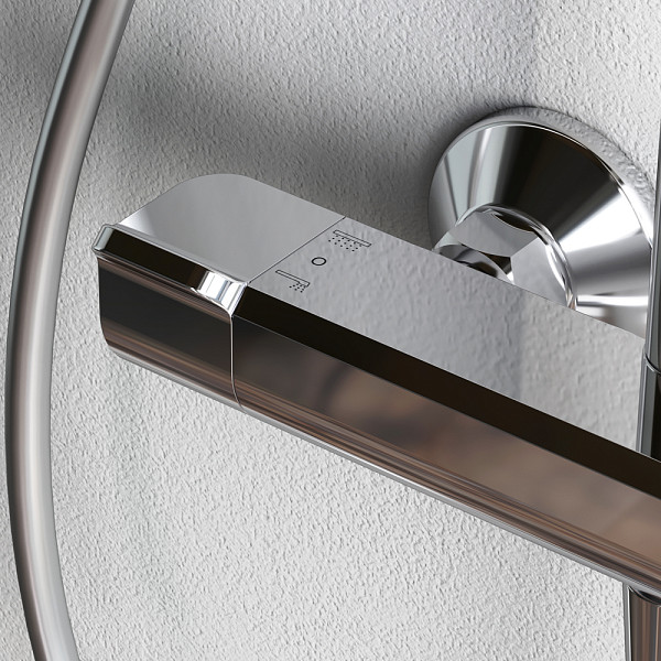 F078F400 Func, душ. система: см-ль д/душа с ТМС, душ.штанга, верхн. душ квадр., ручн.душ, хром