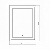 Зеркало AZARIO GRAND 600Х800 сенсорный выключатель (ФР-00001397)