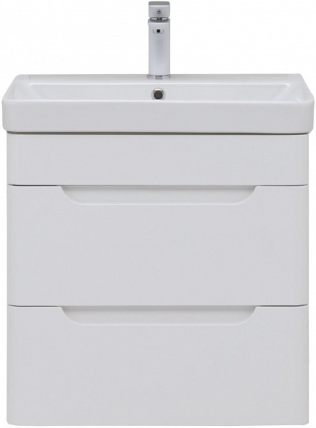 Тумба под раковину Aquanet София 60 белый глянец (2 ящика) 00288905