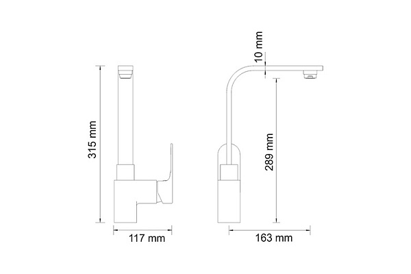 Смеситель для кухни Wasserkraft Dinkel 5807