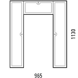 Шкаф пенал над унитазом Corozo Энри 95 см SD-00000583