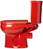 Унитаз-компакт Оскольская керамика Ирида Стандарт, с горизонтальным выпуском, красный