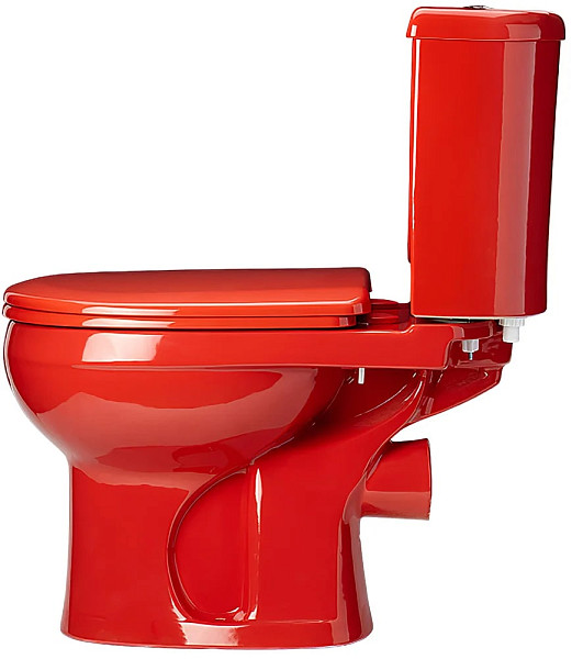 Унитаз-компакт Оскольская керамика Ирида Стандарт, с горизонтальным выпуском, красный