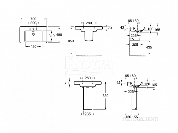 Раковина Roca Khroma 327651000