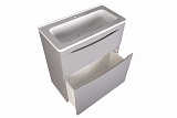 Тумба напольная "Бергамо мини 70" (2 ящ.) Люкс антискрейтч серый, под раковину, PLUS СС-00002312