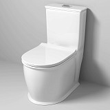 Унитаз GR-4492S Retro (670*350*825) напольный БЕЗОБОДКОВЫЙ с тонкой крышкой, 1 место