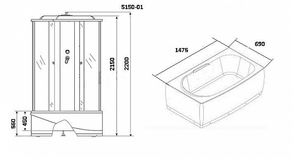 Душевая кабина Niagara Ultra  NG-5150-01