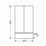 Подвесной шкаф над стиральной машиной Марс 50х90 Санта 700244