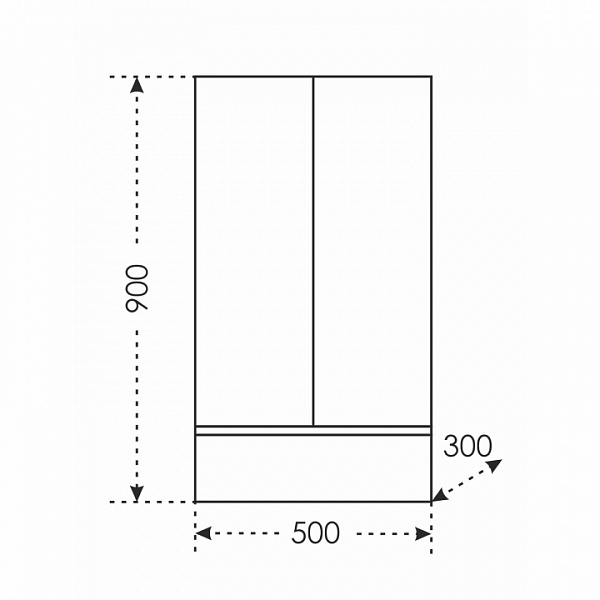 Подвесной шкаф над стиральной машиной Марс 50х90 Санта 700244