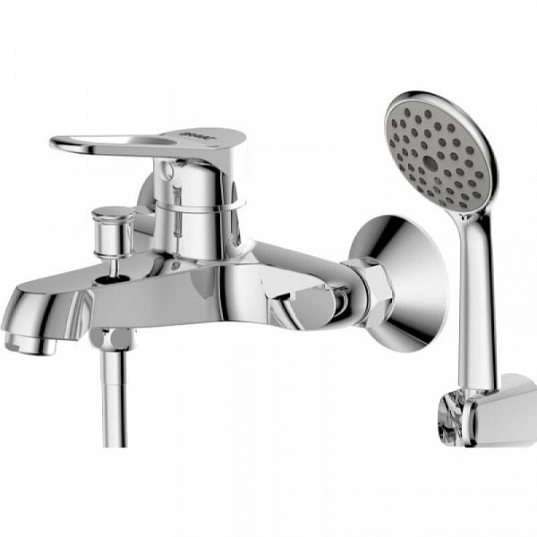 Смеситель для ванны c коротким изливом с аксессуарами Bravat Eco-D F693158CB