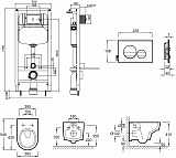 Комплект унитаз с инсталляцией Jacob Delafon Odeon Rive Gauche E21745RU-00