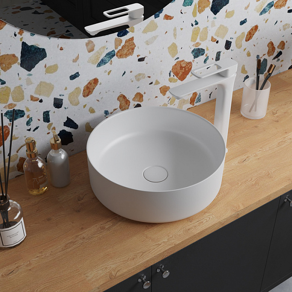 Белый глянцевый умывальник накладной, Ray, IDDIS, RAYWS03i27