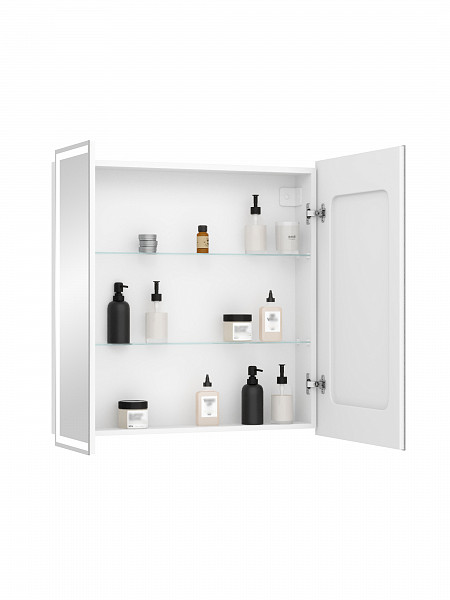 Зеркало-шкаф Континент"Allure Led" 800х800 с датчиком движения, розеткой