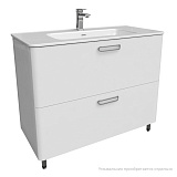 Тумба напольная, белая, 100 см, Brick, IDDIS, BRI10WFi95. Подходит ум. 0101000i28