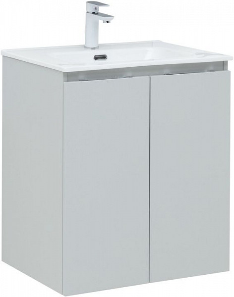 Тумба под раковину Aquanet Алвита New 60 2 дверцы, серый 00277524