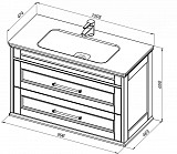 Тумба под раковину Aquanet Бостон М 100 белый 00209678