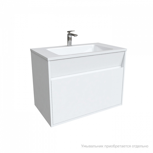 Тумба подвесная с ящиком, белая, 80 см, Esper, IDDIS, ESP80W0i95. Подходит ум. 4508000i28