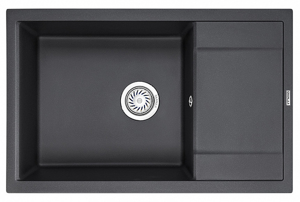 Мойка кухонная Granula прямоугольная кварц 7805, ЧЁРНЫЙ