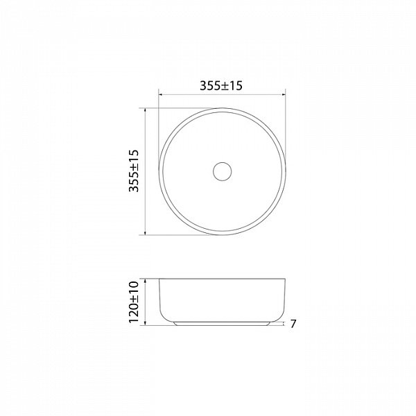 Серый матовый умывальник накладной, Ray, IDDIS, RAYGM03i27