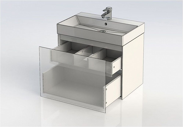 Тумба с раковиной Aquanet Йорк 70 белый 00212592