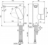 Смеситель Ideal Standard Cerafine O BC555AA для раковины