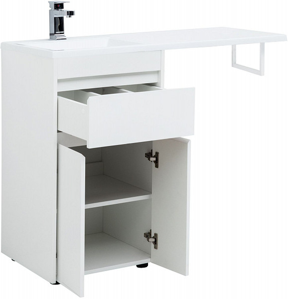 Тумба под раковину Aquanet Токио 48 белый (напольная, 1 ящик, 2 дверцы) 00237744