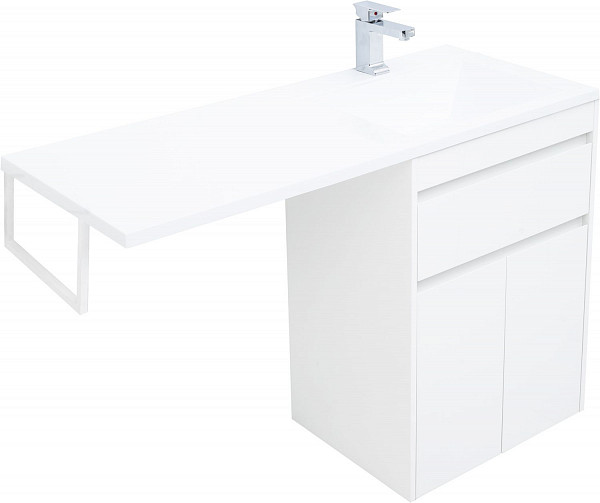 Тумба под раковину Aquanet Токио 58 белый (напольная, 1 ящик, 2 дверцы) 00237745