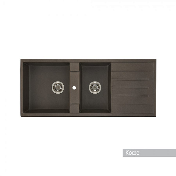 Мойка для кухни Aquaton Торина прямоугольная с крылом и дополнительной чашей кофе 1A712032TR280