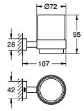 Стакан с держателем для зубных щеток Grohe Essentials Cube 40755001 Хром
