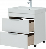 Тумба под раковину Aquanet Ирис new 60 белый глянец (2 ящика) 00310152