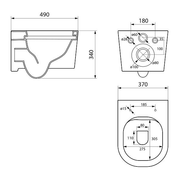 Сет: Инстал.OLI 80 ECO +панель Globe бел., OLI+Унитаз Point Веста, белый