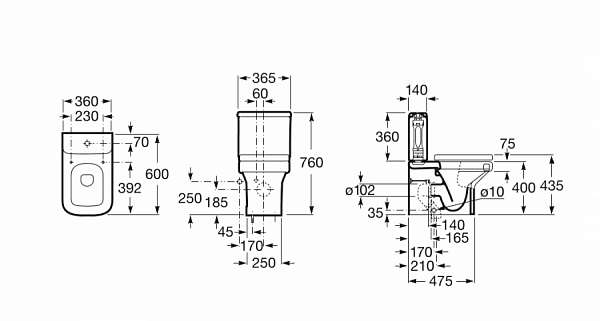 Бачок Roca Dama-N 341782000