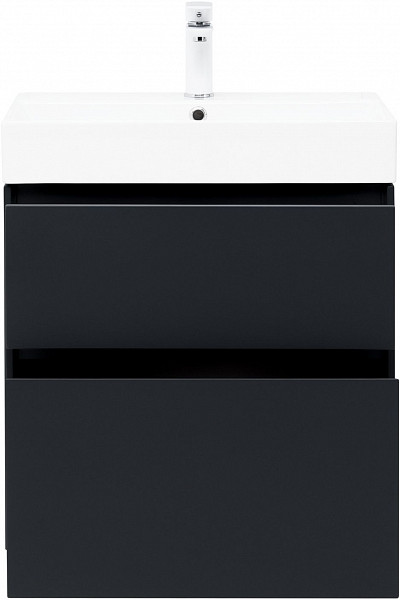 Тумба под раковину Aquanet Бруклин 60 антрацит матовый 00310140